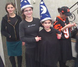 Girls with Purim Costumes